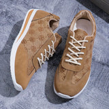 Women Thick Soled Cross Round Head Thin Fashion Shoes Women Comfortable  Breathable Casual Wear-resistant Shoes Zapatos De Mujer