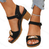 Women's Fashion Sandals 2025 Summer New Coarse Heel Leisure Comfortable Retro Outdoor Beach Cool Pumps Open Toes Elegant Sandals