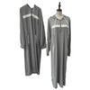 Mens Tops Muslim Middle Eastern Islamic Arabic Clothing Loose Striped Long Sleeve Drawstring Pockets Full Length Hooded Robe