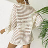 Women's Plus Size Swim Cover Up – Long Sleeve Beach Tunic Dress for Sun Protection, Swimwear Bikini Wrap, Ladies Sports Swimwear