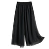 Women Chinese Classical Dance Clothing Female Elegant Trousers Practiice Clothes Modern Elastic Waist Ethnic Pants White Black