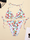 Women's Swimwear 2022 Push Up Bikini Two Pieces Swimsuits Halter Bandage Bathing Suits Sexy Thong Bikini Sets Summer Beach Wear