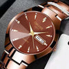 ORUSS Relogio Feminino Couple Watch Men Quartz watch for Lovers Luxury Womens wristwatch Week Display Stainless Steel Waterproof