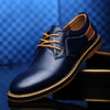 Mens Shoes Hand Sewn Cowhide Leather Shoes Men's Casual Loafers Plus Size 38-48