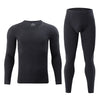 2-piece plus size men's fall/winter thermal underwear set fashion simple sleeve striped long-sleeved trousers casual pajamas set