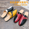 Leather Shoes Mens Designer Dress Formal Leather Shoes Fashion Wedding Casual Slides Men Loafers Driving Half Shoes