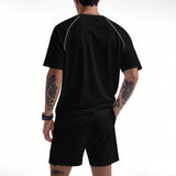 Men's Summer Sports suit Casual Fashion sports two-piece suit Sports quick-drying T-shirt shorts set Fitness Top Sports shorts