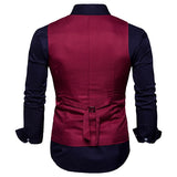 2025 Men's Formal Dress Vest Top Double Breasted Casual Tank Tops Solid Slim V-Neck Club Party Suits Vest Formal Waistcoat Men