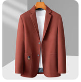 plus Size Men's Fashion Suit 2025 High Quality Slim Fit Solid Color Hipster Casual Coat for Spring Autumn