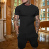 Men's T-shirt and shorts set, short-sleeved T-shirt and shorts set, two-piece set, beach sportswear