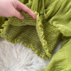 Women Blouse Sexy Deep V Neck Tops Full Puff Sleeve Tight Waist Top Shirts Slim Fit Blouses Elegant Splice Pleated Shirt
