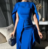 Elegant Party Dresses for Women 2023 Autumn Winter Wedding Guest Dress  Lace Solid Color Blue Long Dress Female Clothing Outfits