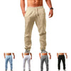 Mens Thin Style Cotton White Cargo Pants Male Spring New Breathable Solid Color Linen Trousers Fitness Streetwear Pantalon Homme