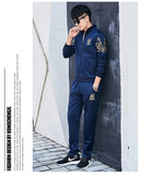 Plus Size 5XL 6XL Men's Tracksuit Autumn Clothes Sportswear Two Piece Set Men Jacket Sweatpants Male Sweatsuit Sports Suits Sets