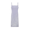 European and American style women's clothing for spring and summer, fashionable and sexy, slim fit, slit camisole dress for wome