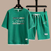 2025 new casual sportswear for men summer two-piece clothing short-sleeved round neck and shorts two fashionable clothes