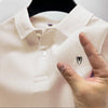 2025 summer new men's polo collar shirt casual comfortable fashionable versatile high quality short-sleeved printed T-shirt tops