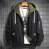 Plus Size Hooded Men 8XL Autumn Winter Mens Fake Two Pieces Loose Jackets Coats Outwear Man Fashion Casual Clothing Top