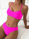 Sexy Woman Swimsuits 2025 Summer Swimwear Women's Bikinis for Female Two Pieces Beach Wear Solid Color Bikinis Set Bathing Suit