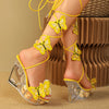 Lace-up Wedge 11CM Nightclub High Heels Trend Car Model Women's Shoes Catwalk Pole Dancing Shoes Crystal Sole LFD-1101-A37