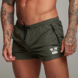 Men's Swimsuit Swim Shorts Summer Casual Beach Board Shorts   for Men Quick Dry Running Surf Fitness Gym Shorts Zipper Pocket