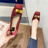Women Flats Pu Leather Yellow Flat Shoes Solid Color Soft Sole Slip on 2025 Summer Female Fashion Shoes Square Toe Ballet Shoes