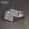Real Silver Mens Rings Simulated Diamond Hip Hop Pinky Bridesmaid Jewelry Fine Jewelry