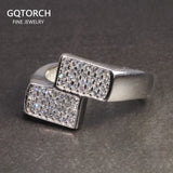 Real Silver Mens Rings Simulated Diamond Hip Hop Pinky Bridesmaid Jewelry Fine Jewelry