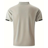 Men Clothes Spring Summer Casual Fashion Short Sleeve Stand Collar Polo Shirt Logo Print Men Clothes Slim Fit Polo Shirt