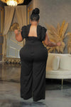 Plus Size Women Clothes Jumpsuit Summer Clothes Black Urban Leisure Bodysuit New 2024 Wide Leg Jumpsuit Wholesale Dropshipping