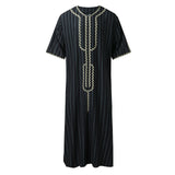 Muslim Men Clothing Galabia Islam Thobe Oman Robes Pocket Design Round Neck Saudi Arabia Man Solid Color Thobe For Men