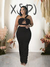 Two Piece Set for Women Summer Sets Outfits Sexy Crop Top and Midi Dress Elegant Dress Sets Plus Size Wholesale Dropshipping