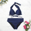 Women's Swimwear 2022 Push Up Bikini Two Pieces Swimsuits Halter Bandage Bathing Suits Sexy Thong Bikini Sets Summer Beach Wear