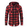Mans Clothes Shirt Fashion Mens Hooded Lined thin Jacket Long Sleeve Lumberjack Padded Shirt Work Shirt Plaid