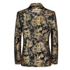 Plus Size 6XL-M Spring Luxury Men Retro Gold Print Blazers 2022 New Slim Wedding Nightclub Party Dress Men Clothing Suit Jacket