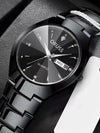 ORUSS Relogio Feminino Couple Watch Men Quartz watch for Lovers Luxury Womens wristwatch Week Display Stainless Steel Waterproof
