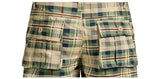 2024 New Summer 100% Cotton Plaid Shorts Men High Quality Casual Straight Men Cargo Shorts Multiple Pockets Beach Shorts MY936
