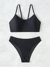 Sexy Woman Swimsuits 2025 Summer Swimwear Women's Bikinis for Female Two Pieces Beach Wear Solid Color Bikinis Set Bathing Suit