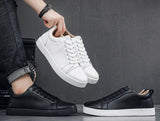 Men's Red Soled Casual Shoes Four Seasons Minimalist Board Shoe Mens Spring and Autumn Genuine Leather Sports Shoes Sneakers