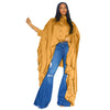 SOMO Plus Size Women Clothes Pleated Long Cape Shirt Bat Full Sleeve Irregularity Blouse Top One Size Loose Dropshipping 2023