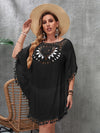 Swim Vacation Plus Size Sexy Loose Beach Dress Bikini Cover Up Swimsuit Hollow Out Casual Beachside Cover-Up Dress Beachwear