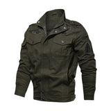 Spring Autumn New 100% Cotton Men Outwear Fashion Casual Outdoor Jacket Mens Brand High-Quality Jackets Coat Men Bomber Jacket