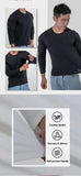 Plus Size T Shirt For Men Long Sleeve Cotton Casual Tops Black White Crew Round Neck T-shirt Man Tshirts Clothing M-3XL