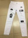 Punk Plus Size Pants Men Skinny Ripped Hole Patchwork Jeans Slim Pencil Denim Hip Pop Trousers Autumn Winter Streetwear Men's