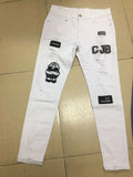Punk Plus Size Pants Men Skinny Ripped Hole Patchwork Jeans Slim Pencil Denim Hip Pop Trousers Autumn Winter Streetwear Men's