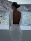 Women's Clothing 2025 Autumn New Style High-end Temperament Sexy Backless Dress Long Skirt Slim Fit Long Sleeved Dress