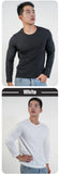 Plus Size T Shirt For Men Long Sleeve Cotton Casual Tops Black White Crew Round Neck T-shirt Man Tshirts Clothing M-3XL