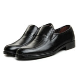 Men's plus size business Shoes Work dress leather shoes Autumn round toe anti slip footwear Fashion comfort male Loafers Zapatos