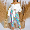 Fashion Blouse for Women 2024 Slash Neck Full Sleeve Sashes Solid Elegant African Ladies Luxury Designer Fashion Shirts Tops