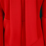 Elegant Dresses for Women Bow Collar Full Sleeve High Waisted Pleated Mid Calf Luxury Birthday Party Dinner Vestidos Mujer Dress